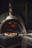 Pizzaspade, rustfrit stål, håndtagsbeskyttelse af Tärnsjö-læder