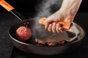 Burgerpresser med håndtagsbeskyttelse i læder